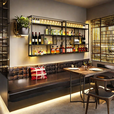 Iron Wall Mounted Wine Rack