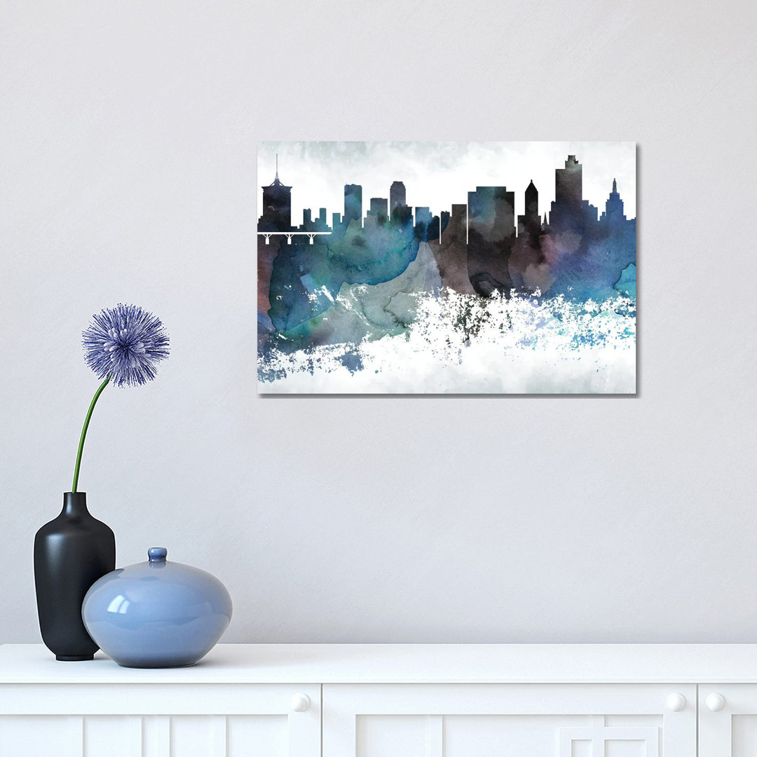 Tulsa Bluish Skyline by WallDecorAddict - Wrapped Canvas Gallery-Wrapped Canvas Giclée