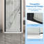 Porte de douche sans cadre l 26 po x H 72 po avec verre trempé transparent de 1/4 po-123653378