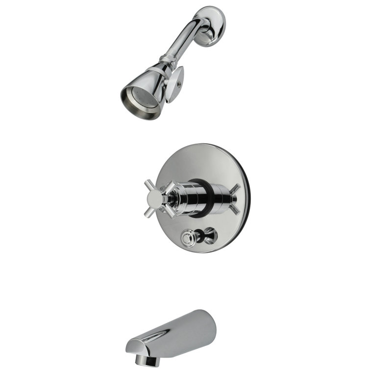 Concord Pressure Balanced Tub and Shower Faucet with Cross Handle