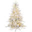 Arbre de Noël artificiel enneigé 5 pi avec lumière DEL chaude et 931 pointes, base en métal, arbre de Noël réaliste articulé