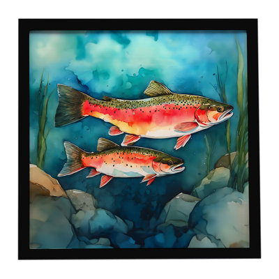 Trout Framed Metal Print
