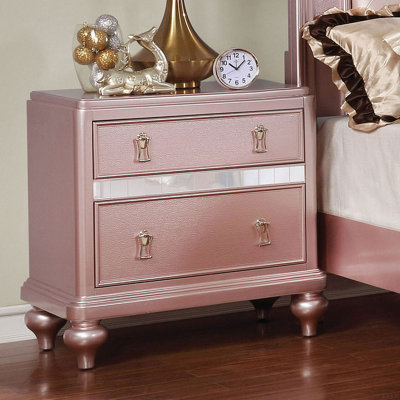 Panneaux décoratifs de miroir de table de chevet élégants et contemporains en or rose 1pc