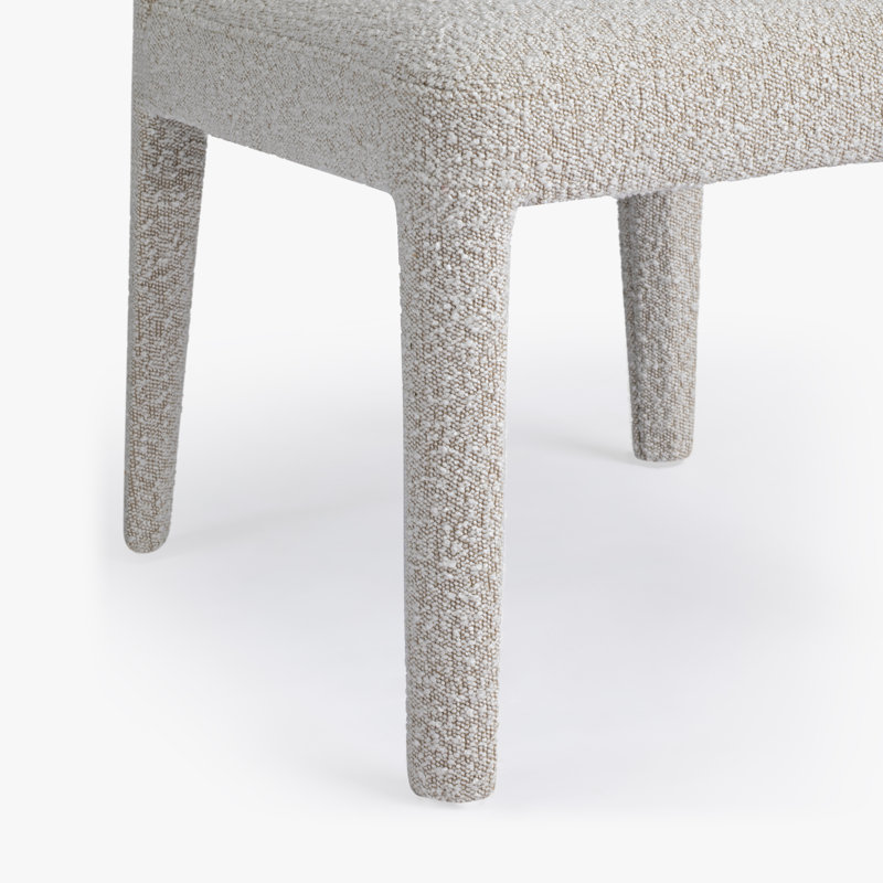 Chaise de salle à manger Darrin, Bouclé blanc