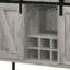 Armoire à vin avec porte coulissante et bois flottant gris