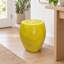 Lemon Resin Accent Stool, 12.6 x 14.17 Inches, Yellow-145543505