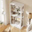 5-Tier Glass Display Cabinet with Lock, Display Cabinet with Human Sensor Function and Color RGB Lights-602555441