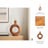 Handcrafted Mango Wood Decorative Vase With Circular Design