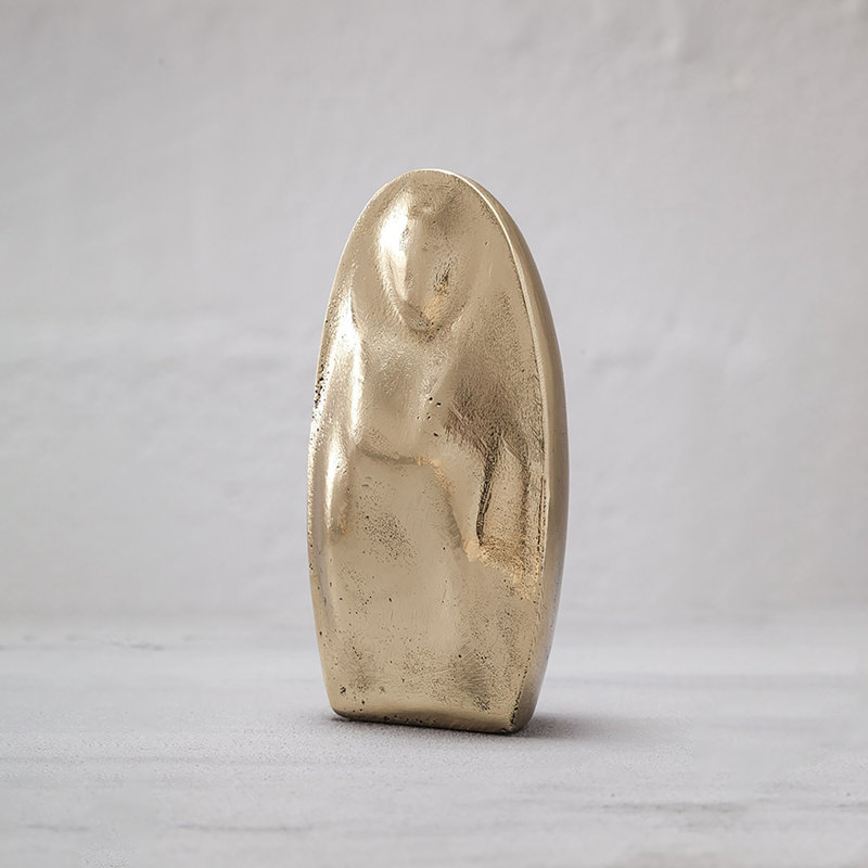 Valdivia Virgin Sculpture In Casted Bronze By Andean, In Stock