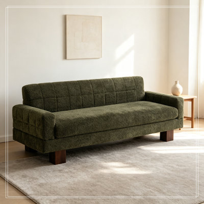 Sofa with Square Arms and sturdy legs