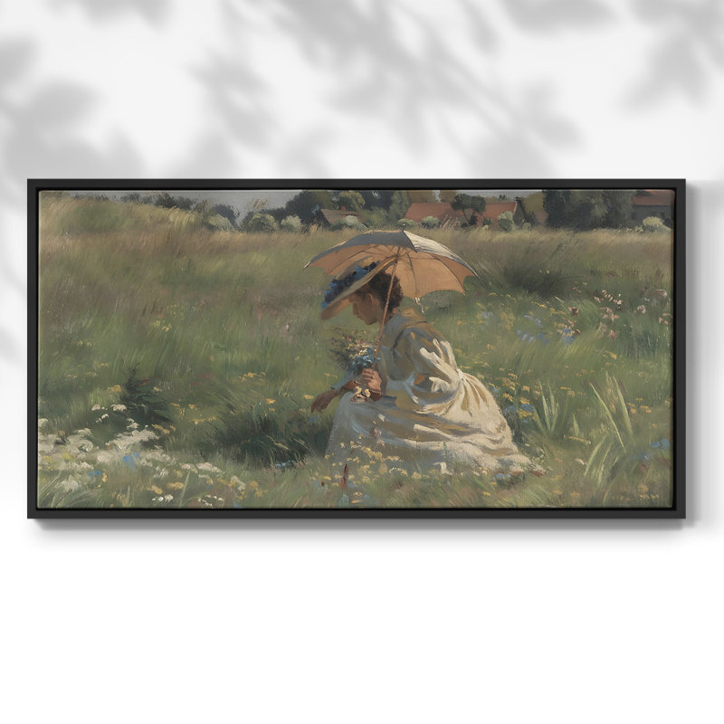 «Landscape Series», reproduction d'art sur toile encadrée, H 25 po x l 49 po, Noir