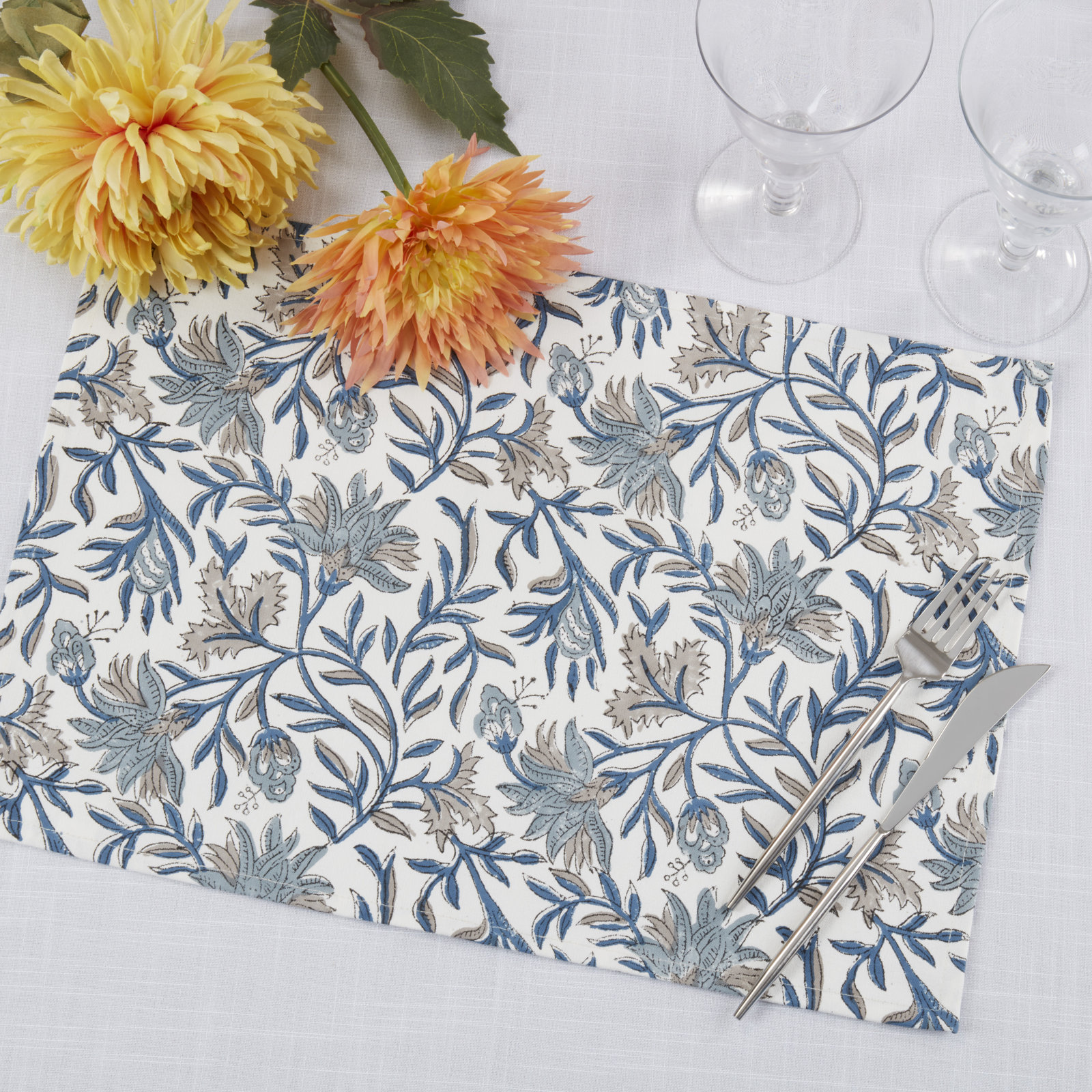 Botanical Floral Cotton Placemat