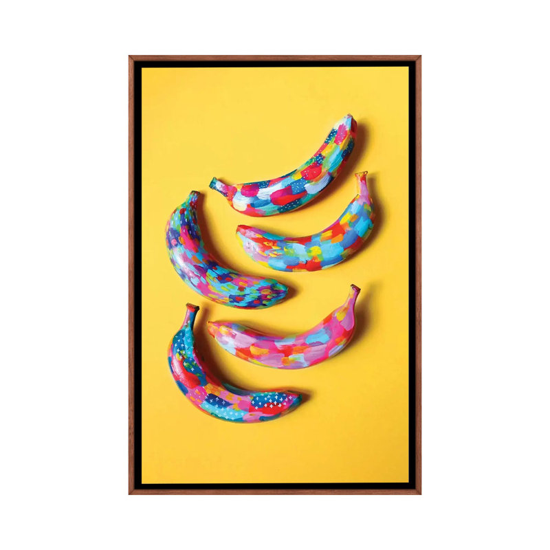 «Banana II» par EttaVee - impression d'art graphique, Pas de tapis, H 26 po x l 18 po x P 1,5 po