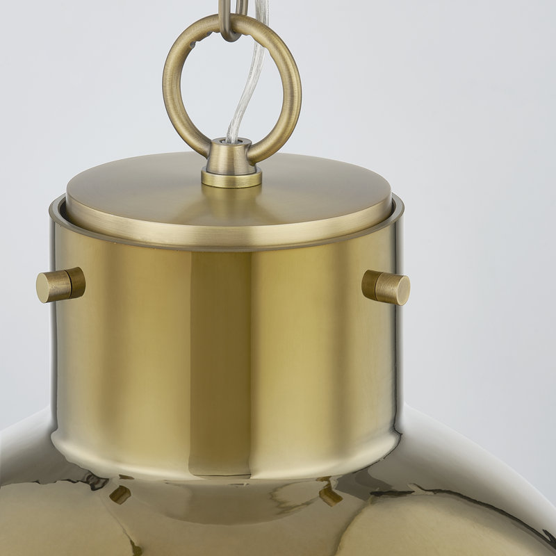 Beryl 1-Light Dome Pendant, 19" H x 15.75" W x 15.75" D