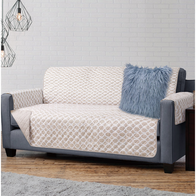 Housse pour canapé à coussins en T Aylina, Polyester taupe
