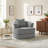 Oversized Upholstered Convertible Accent Barrel Chair-1364856241