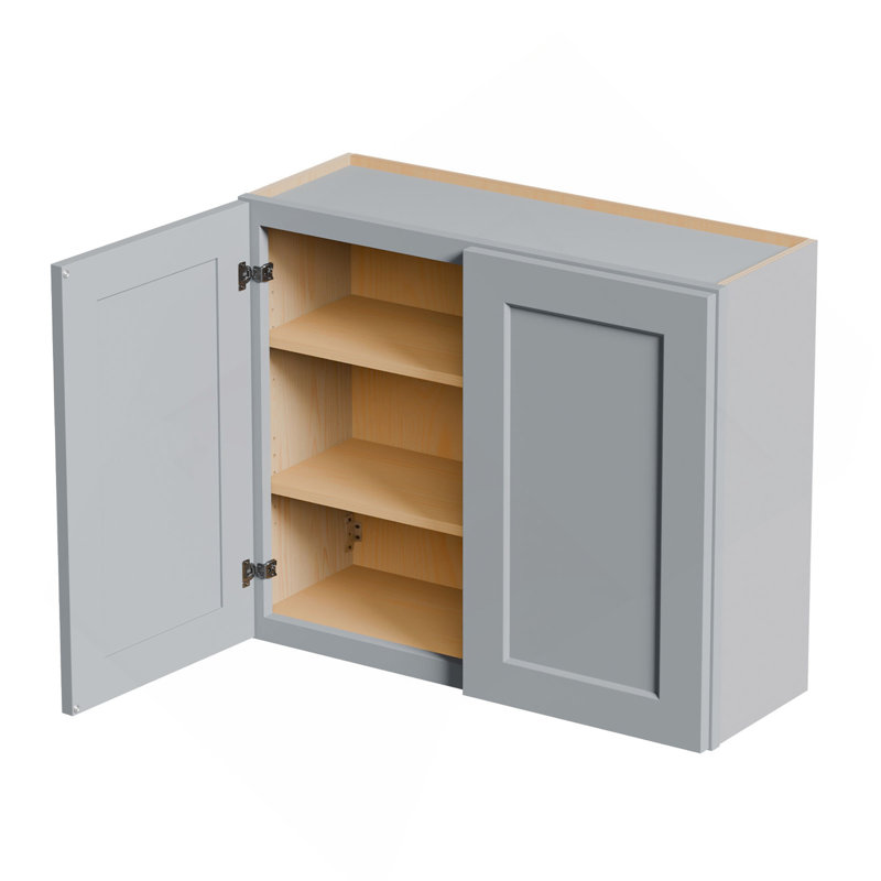 Armoire murale Shaker, H 30 po x l 36 po x P 12 po, Gris