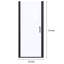 32 po Jusqu'à 33 3/8 po X 72 po, porte de douche pivotante semi-sans cadre en noir mat avec verre transparent