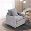 Canapé Comfy à assise simple en chenille - fauteuil de lecture avec coussins décoratifs et amp; Structure en bois massif | Chenille | Bois | Dossier serré-2110835879