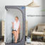 Portable Steam Grey Mini Plus - Spa personnel avec générateur et télécommande. Chaise pliable. Installation facile. Chauffage rapide. Ul accrédité. Tissu. 360 degrés. Element. Améliore la douceur de la peau
