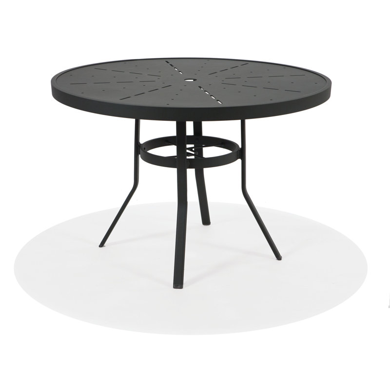 Table de salle à manger Aurora, Bisque antique / beige, H 29 po x l 42,5 po x P 42,5 po