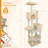 Gymax 80'' Tall Cat Tree w/2 Condos Sisal Scratching Posts Plush Perch Hammock Basket Beige-500496234