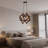 Adjustable Height Wooden Frame 2-Light Geometric Chandelier