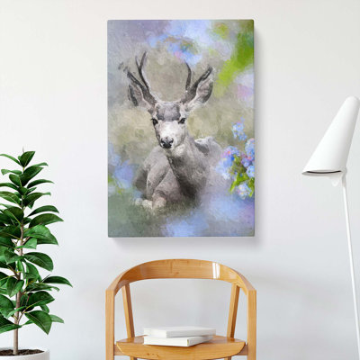 Resting Deer - Wrapped Canvas Painting