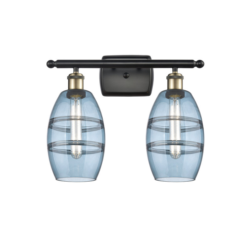 Bettylou 2 - Light Dimmable Vanity Light, Princess Blue, Black Antique Brass