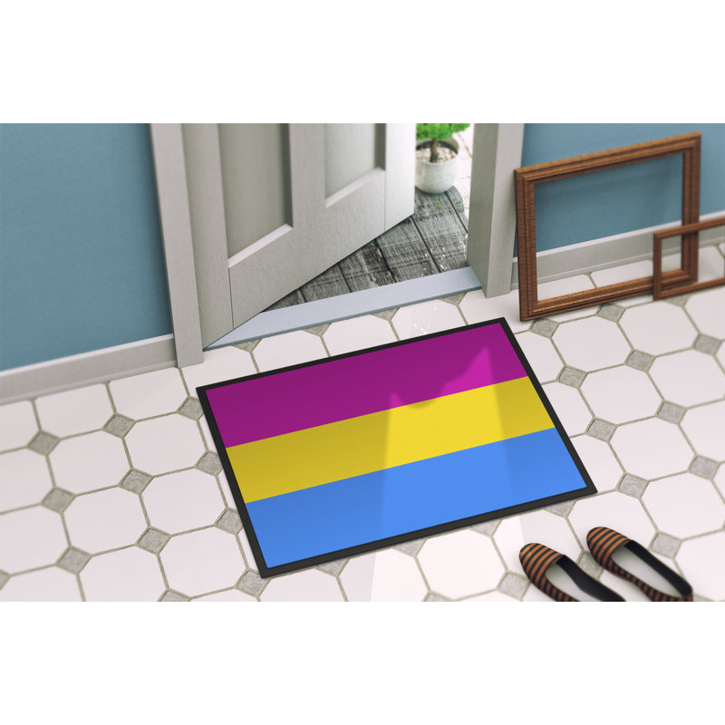 Tapis de porte USA Gay Pride, l 24 po x L 36 po, Fierté pansexuelle
