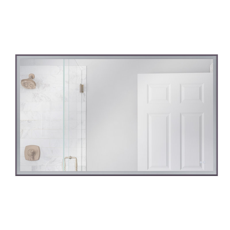 Framed,LED Mirror, Flat Black