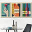 Déco, affiche de bouteille de vin, boissons, cocktails, nourriture, illustration, art moderne, décor, contemporain-102298156-102298158