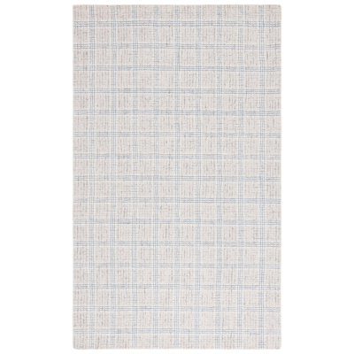 Ebony Hand Tufted Wool Pile Plaid Rug