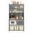 6-Level Steel Pantry Cabinet With And Power Outlet, Adjustable Shelves, Ideal For Dining Room - Grey 73'' Tall Flip Door, Construction-1734922394