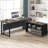 Dineke L-Shape Executive Desk with Cabinet Credenza-1312529025-1317106393
