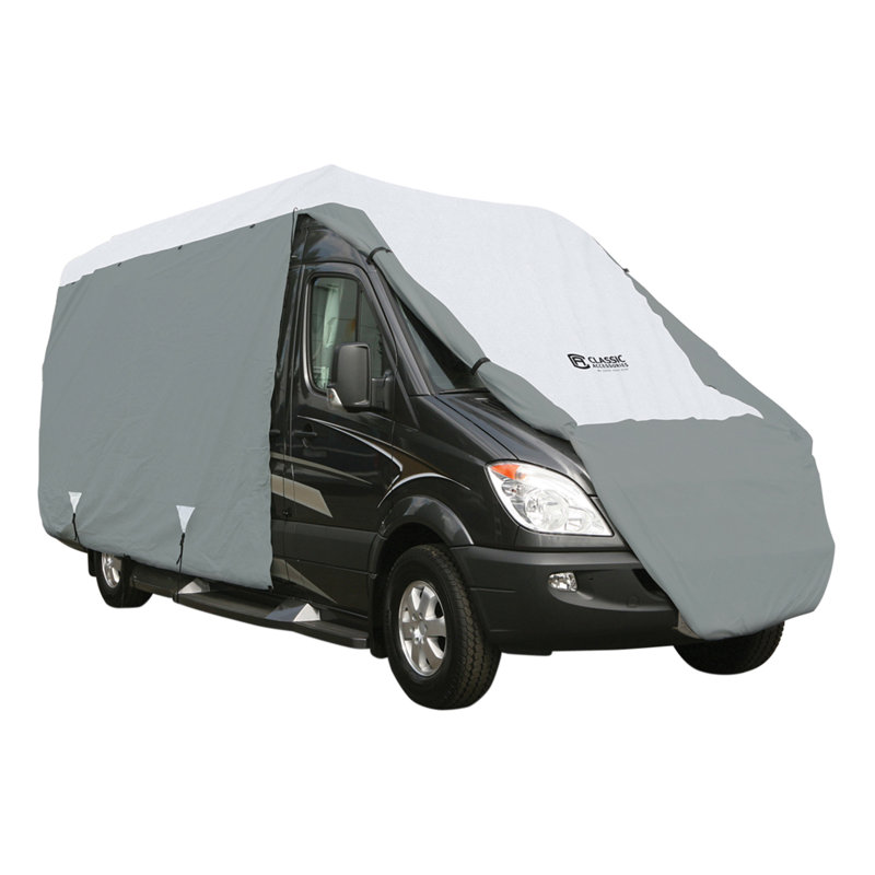PolyPro3 Gray and White Mildew Resistant RV Cover for 23' Class B RVs