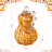 8.5"H Fall Multi Stripes Glass Gourd