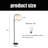 Floor Lamp，Standing Lamp With Rotary Switch, Adjust Head, 0-100% Dimmable Floor Lamp, 9W Bulb Included-589952089