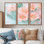 Morning Dew of Pastel Color Cactus Flowers II - Floral Cactus, ensemble d'art mural