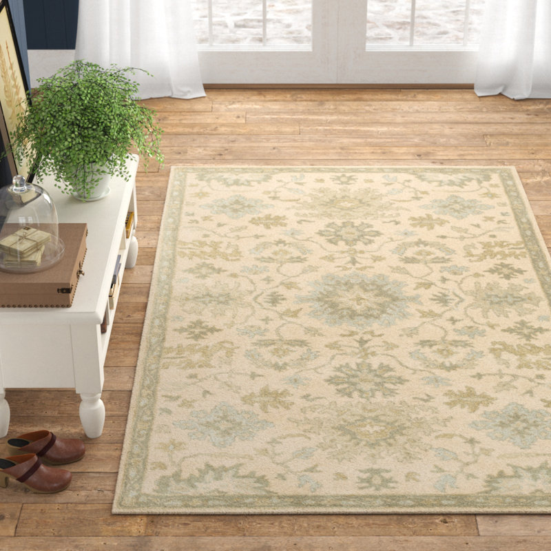Arden Wool Floral Indoor Rug, Rectangle 4' x 6'
