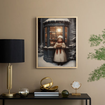 Christmas Holiday Art -Series 2-CCCLXXXIX Framed Print - Solid Wood
