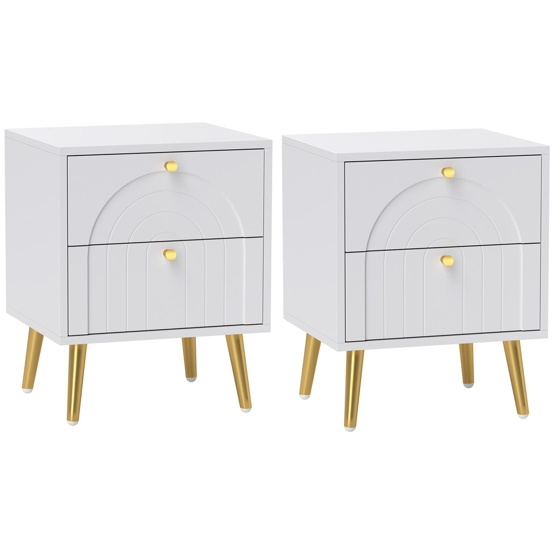 40cm W Manufactured Wood Bedside Table