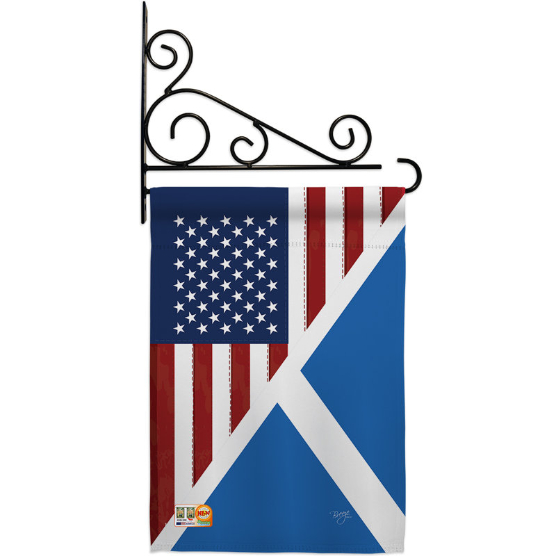 Friendship-US Scotland 2 faces polyester 19 x 13 po. Ensemble de drapeaux