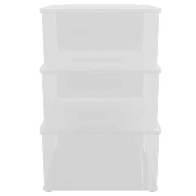 vidaXL Plastic Storage Box Transparent Polypropylene (PP)
