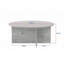Table basse moderne, couleur travertin, 90 x 40 x 90 cm, 100% panneau de particules enduit de mélamine, épaisseur: 0 cm, durable et design-738707457