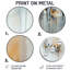 «Abstract Woman Horizon», art mural rond en métal abstrait et abstrait-123496811