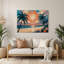 Hawaiian Sun Rays Brown Metal Wall Art-341351970