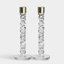 Ensemble de chandelles en cristal / acier inoxydable 2 pièces Carat