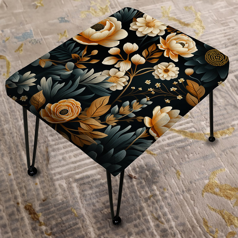 Timeless Floral Symphony Bouquet - Repose-pieds rectangulaire floral