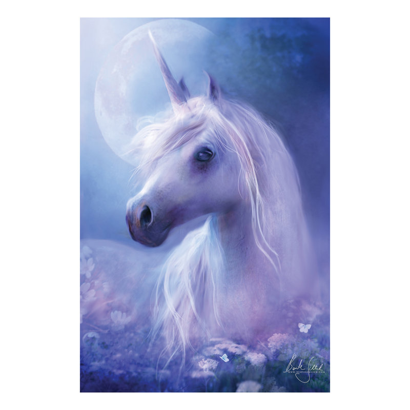 Unicorn Moon by Bente Schlick - Print on Canvas, No Frame, 66.04 cm H x 45.72 cm W x 1.91 cm D